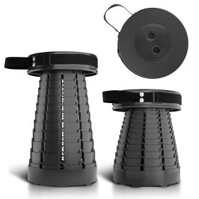 Portable Collapsible Stool - Heavy Duty 400lb Capacity, Foldable & Telescoping